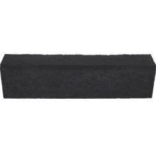 Opsluitband van beton, rechthoekig, antraciet, gestructureerd oppervlak.