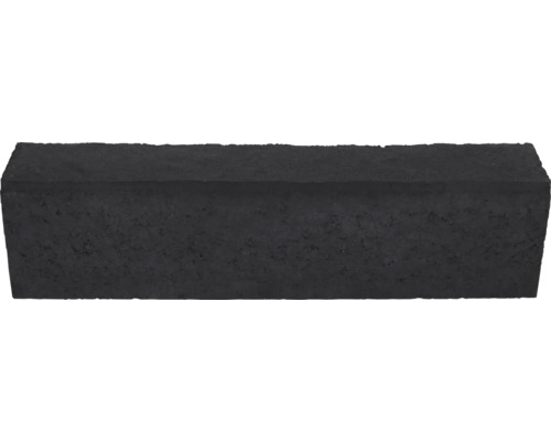 Opsluitband van beton, rechthoekig, antraciet, gestructureerd oppervlak.