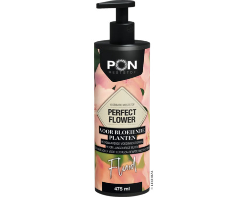 Lechuza PON vloeibare meststof Perfect Flower voor bloeiende planten, 475 milliliter fles met doseerpomp.