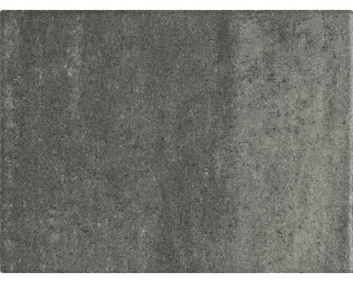 Rechthoekige grijze terrastegel van beton met een gestructureerd, gemêleerd oppervlak.