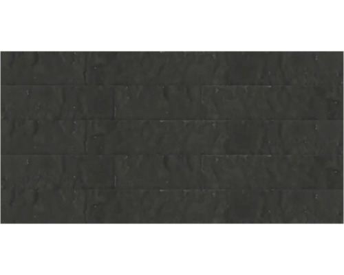 Steenstrips met natuursteenlook, antraciet, gestructureerd oppervlak.