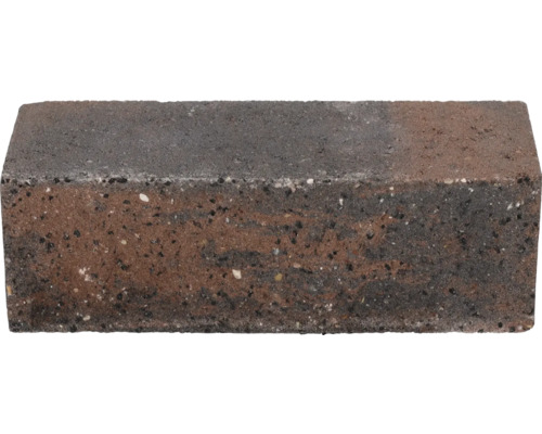 Rechthoekige muursteen van beton met gemêleerd oppervlak.