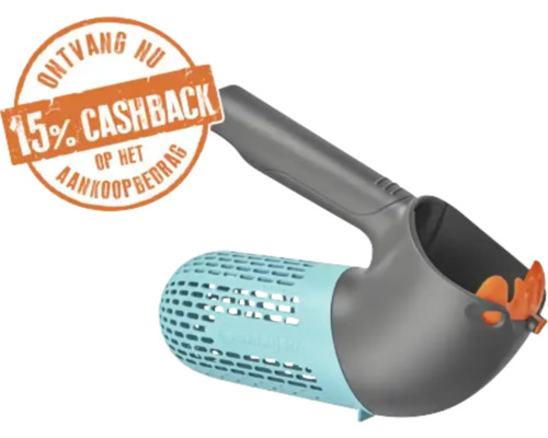 Gardena Combisystem bessenplukker met 15 procent cashback op het aankoopbedrag.