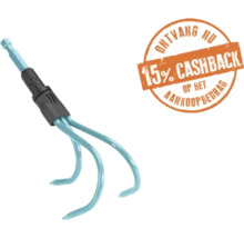 Tuinklauw-opzetstuk voor boormachines met drie tanden en zeskantschacht. Inclusief 15 procent cashback op het aankoopbedrag.