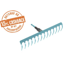 Tuinhark opzetstuk met gebogen tanden en 15 procent cashback actie.