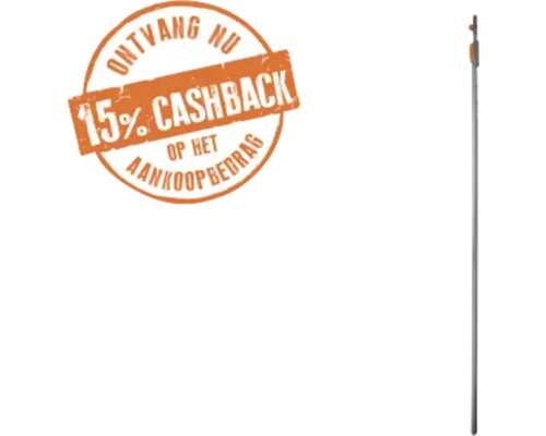 Ontvang nu 15 procent cashback op het aankoopbedrag.