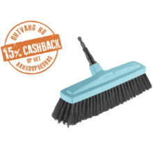 Bezemkop met zwarte haren en koppelstuk inclusief 15 procent cashback actie.