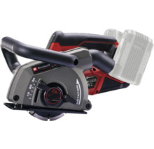 Einhell accu-muurfrees met borstelloze motor, instelbare freesdiepte en twee handgrepen voor nauwkeurige sleuven in muren.