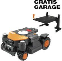 Worx Landroid robotmaaier met vierwielaandrijving, Vision-technologie en een bijbehorende gratis garage.