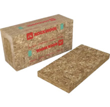 Rockwool steenwol isolatie in verpakking en als losse plaat.