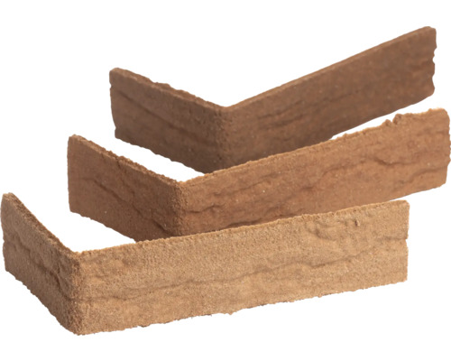 Hoekstrips in steenlook voor wandbekleding, oppervlak met textuur.