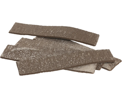 Bruine viltstrips voor oppervlaktebescherming.