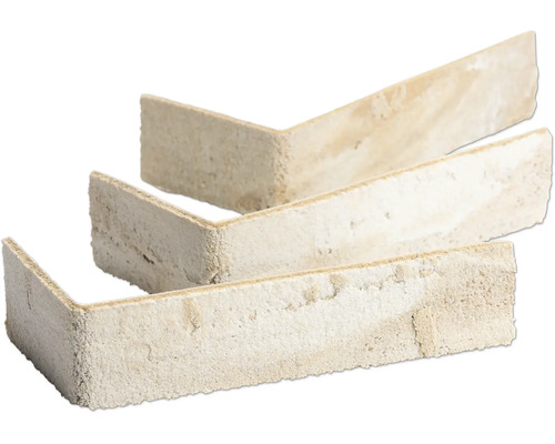 L-vormige hoekstrips in steenlook met gestructureerd oppervlak