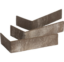 Hoeksteenstrips met natuursteenlook en gestructureerd oppervlak.