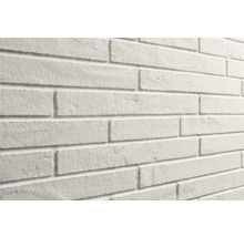 Steenstrips in baksteenlook met een gestructureerd oppervlak.