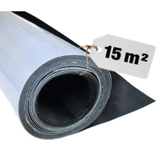 Rol vijverfolie of afdichtingsmembraan met een label voor 15 vierkante meter.