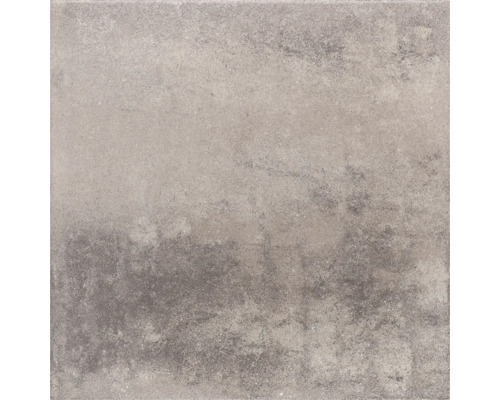 Vierkante vloertegel van gres porcellanato in betonlook met gestructureerd oppervlak.