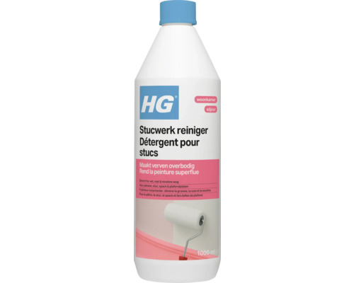 HG stucwerk reiniger 1000 milliliter voor het reinigen van pleister, stuc en plafondplaten.