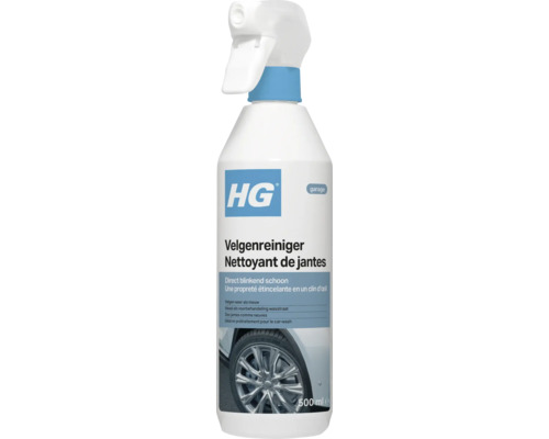 HG Velgenreiniger, 500 milliliter sprayflacon voor direct glanzend schone velgen.