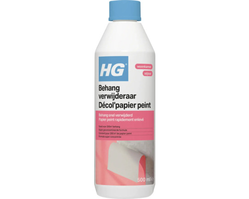 HG behangverwijderaar 500 ml, super geconcentreerde formule voor het snel verwijderen van behang, goed voor circa 200 vierkante meter.