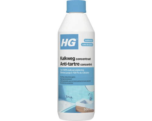 HG Kalkweg concentraat voor de badkamer voor 100 procent kalkverwijdering, fles van 500 milliliter.
