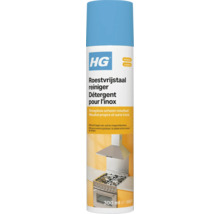HG Roestvrijstaal reiniger, 300 milliliter spuitbus, voor streeploos schoon resultaat in de keuken, tegen vet, vuil en vingerafdrukken.