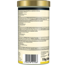 Tetra Energy premium hoofdvoer voor siervissen, achterkant van het blik met ingrediënten en streepjescode