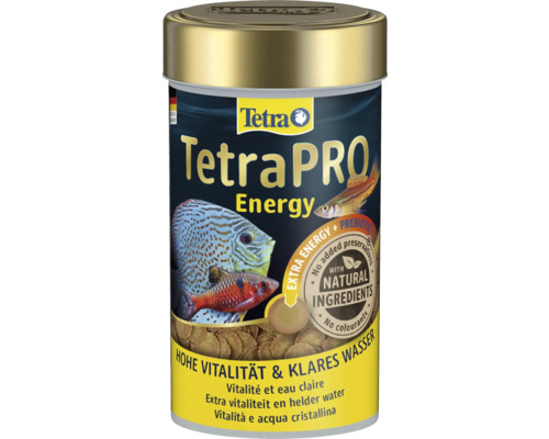 TetraPRO Energy Multi-Crisps aquariumvisvoer, voor vitaliteit en helder water, met prebiotica en natuurlijke ingrediënten.