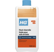 HG Logo. HG Hout vloerolie voor een voedende bescherming van houten vloeren en parket, 1000 milliliter.