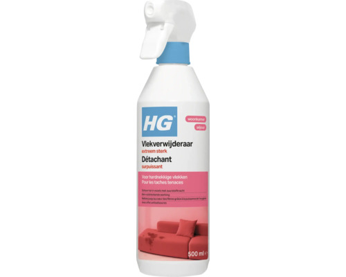 HG Vlekverwijderaar extreem sterk 500 Milliliter spuitfles voor hardnekkige vlekken in de woonkamer op meubels.