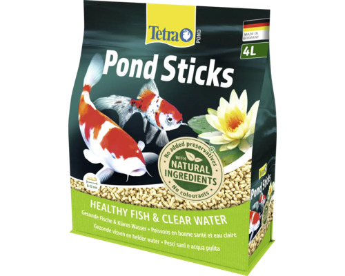 Tetra Pond Sticks visvoer, 4 liter, voor gezonde vissen en helder water, met natuurlijke ingrediënten, geproduceerd in Duitsland.