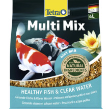 Tetra Logo, Tetra Pond Multi Mix visvoer 4 in 1, 4 liter, geproduceerd in Duitsland, natuurlijke ingrediënten, voor gezonde vissen.
