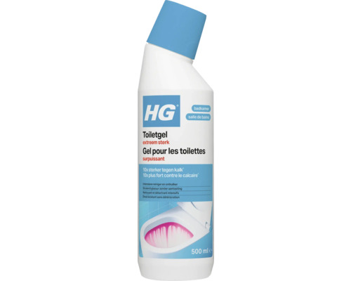 HG Toiletgel extreem sterk, intensieve reiniger en ontkalker, 500 ml