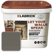 Elabrick kleefmortel voor steenstrips, 15 kilogram, grijs.