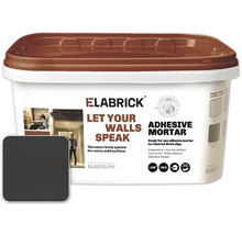 Elabrick lijmmortel voor steenstrips, gebruiksklaar, emmer van 5 kilogram.