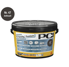 PCI Nanofug Premium variabele flexibele voegmortel nummer 47 antraciet in emmer voor tegels en natuursteen
