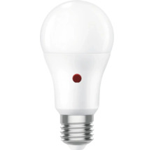 Ledlamp met E27-fitting en geïntegreerde sensor in wit.