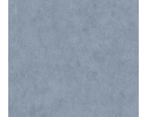 Vliesbehang met fijne pleisterstructuur in blauw.