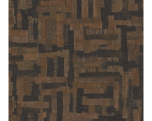 Vliesbehang met abstract geometrisch patroon en fijne linnenstructuur.