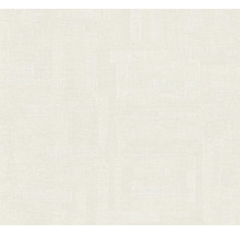 Vliesbehang met fijne textielstructuur en linnenlook.