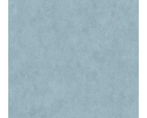 Gestructureerd behang met een lichtblauw oppervlak in stucwerklook.