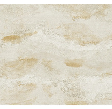 Vliesbehang met gestructureerd oppervlak en abstracte beige patronen in steenlook.