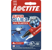 Loctite secondelijm Super Glue-3 All Plastics set met primerstift en lijm voor alle kunststoffen zoals polyethyleen en polypropyleen.