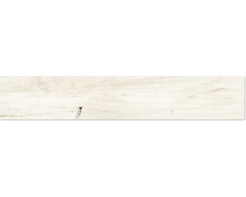 Vloerpaneel in lichte houtlook met fijne nerven en kleine noesten.