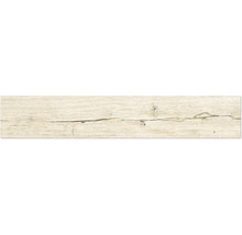 Vloerbedekking met licht houteffect met rustieke nerven en gesimuleerde barsten.