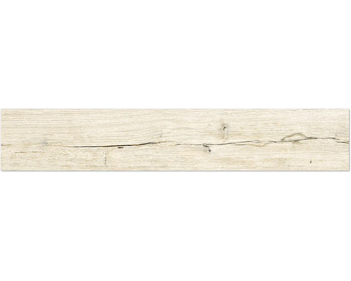 Vloerbedekking met licht houteffect met rustieke nerven en gesimuleerde barsten.