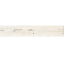 Lichtgekleurde vloertegel met houtlook, nerven, noesten en barststructuur.