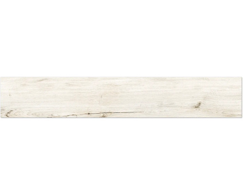 Vloerbedekking met licht houteffect, natuurlijke nerven en fijne noesten.