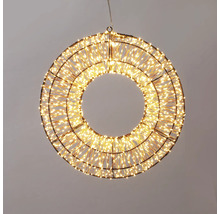 LED decoratiering warmwit verlicht van metaaldraad om op te hangen voor binnen en buiten.