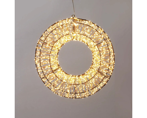 LED decoratiering warmwit verlicht van metaaldraad om op te hangen voor binnen en buiten.
